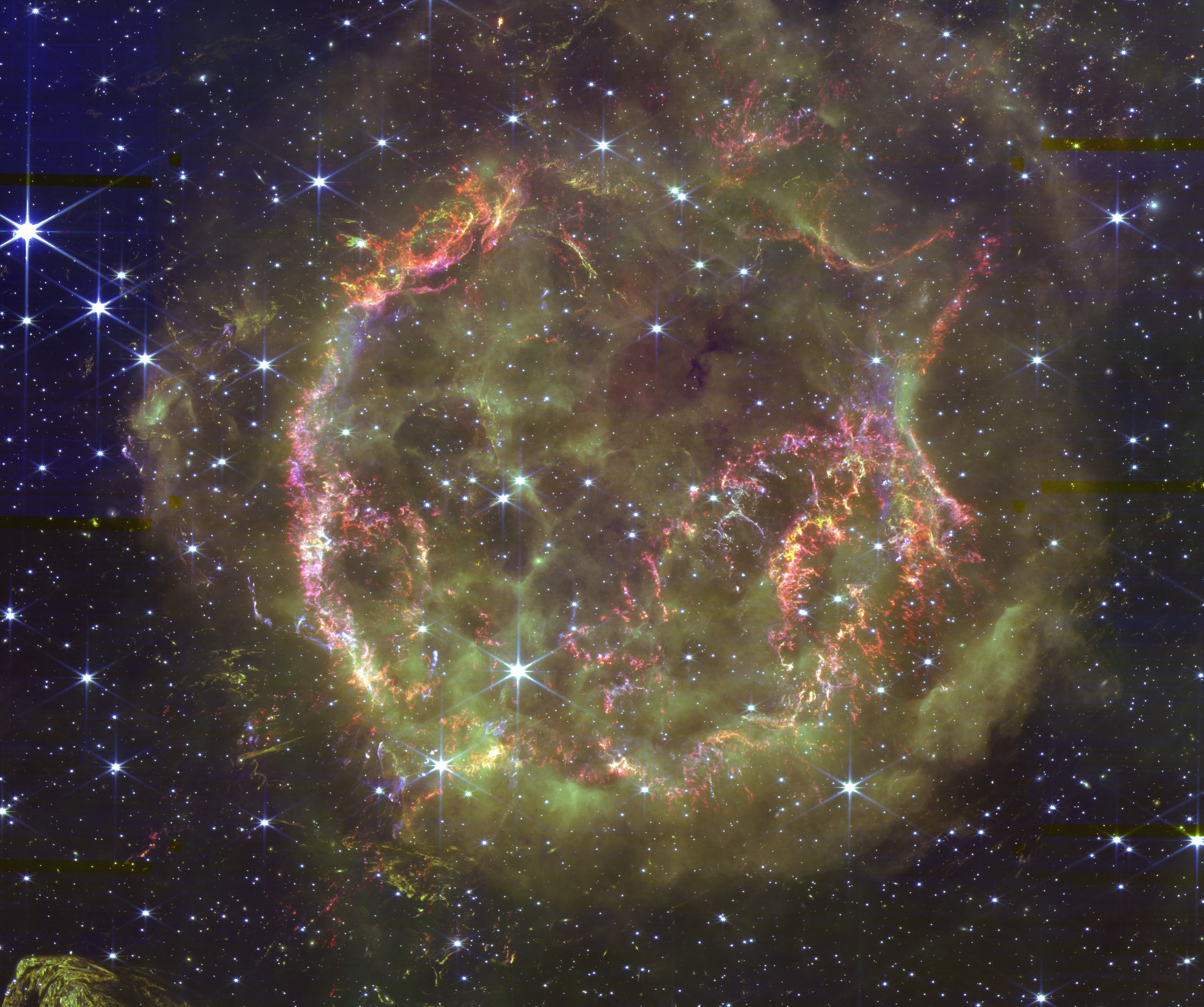JWST Cas A remanente de supernova NIRCam