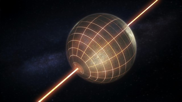 An artist's rendering of an object in space.