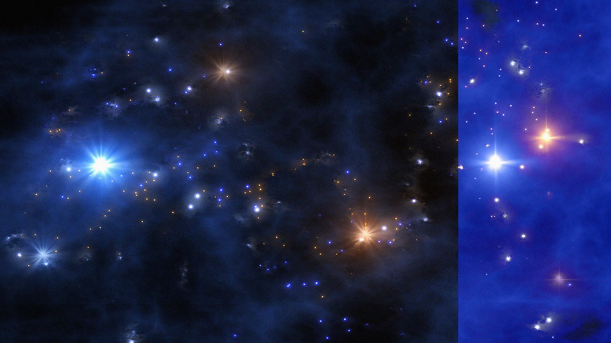 An artist's impression of a cluster of stars.
