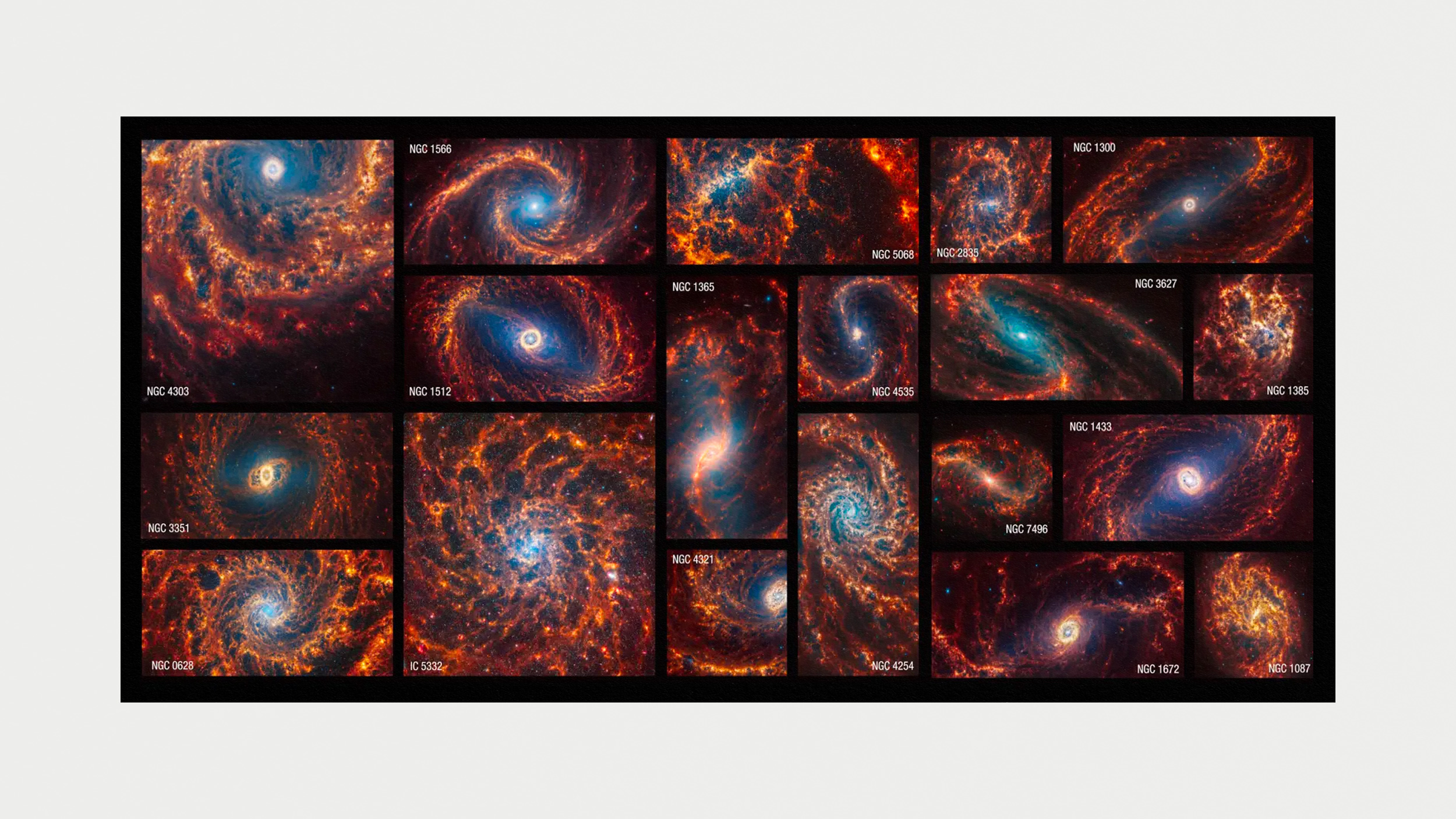 Nasa's JWST captures spiral galaxies in a series of photos.