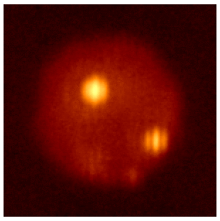 Nasa's image of a red and orange object.