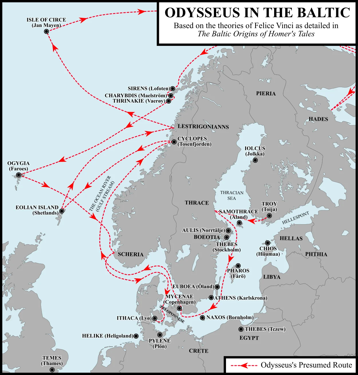 Map of odysseus in the baltic.