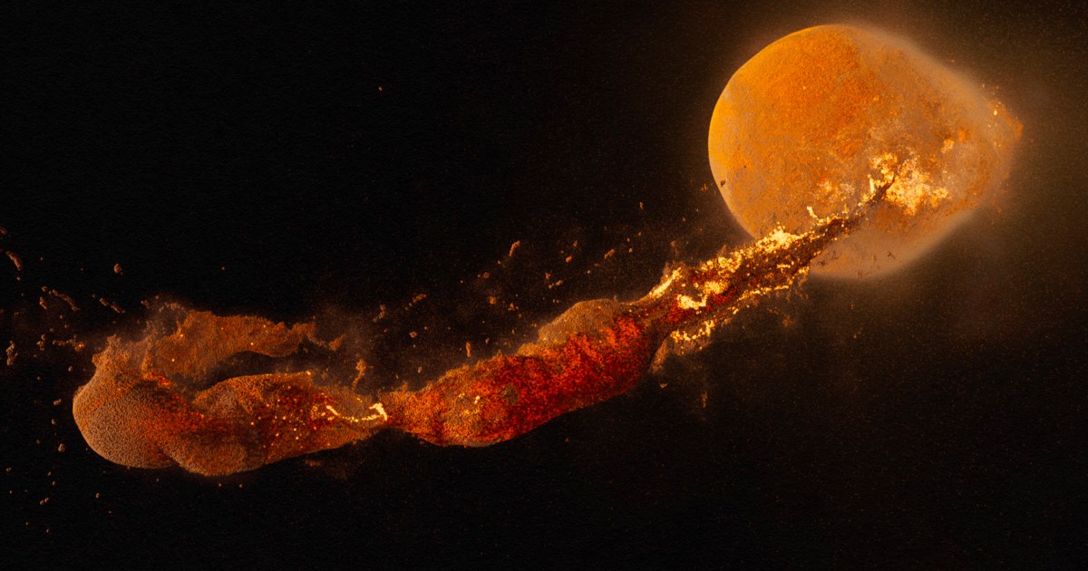 The violent birth of the moon