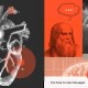 A collage of images featuring an anatomical drawing of a heart, a portrait of a bearded man embodying everyday philosophy, a brain illustration, and a smartphone showing an unread message notification.