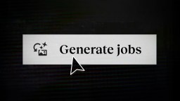 Cursor pointing at a button labeled "Generate jobs" with an icon of a photo and sparkles.