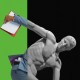 A classical statue, embodying an Olympic mindset, holds a clipboard and phone against a split green and black background.